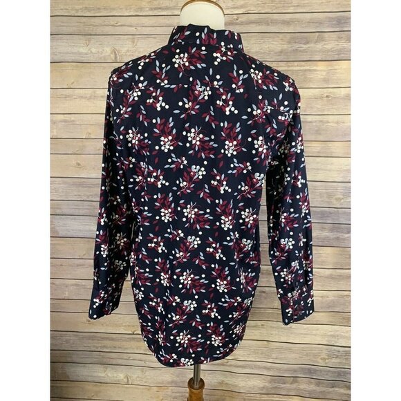 Lands End Womens 10 Petite Popover Blouse No Iron - Picture 4 of 8